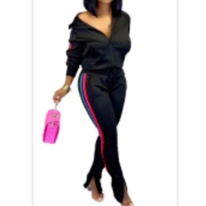 QUEEN 2PC BLACK JOGGER SET